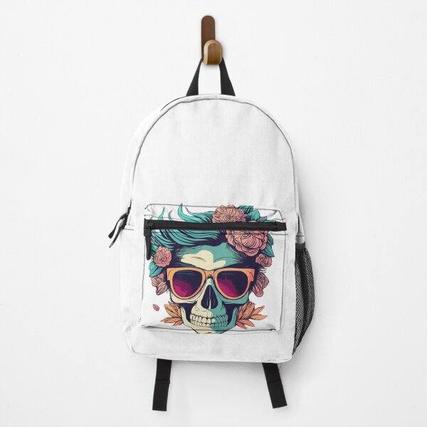 Item preview, Elegant Sugar Skull Wearing Sunglasses, Covered with Flowers designed and sold by mac-ondo.