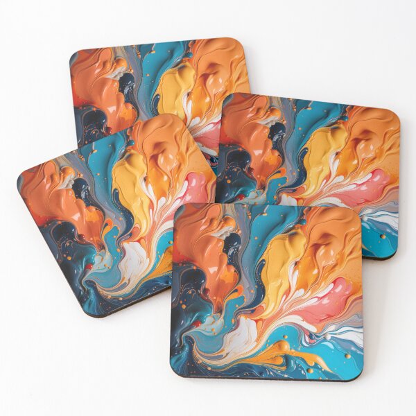 Item preview, Paint Splatter, Acrylic art, abstract epoxy designed and sold by flying-hellfish.