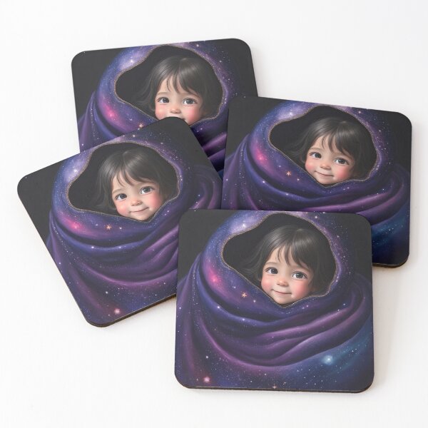 Item preview, Good Night 05 girl, space, cute, cartoon, galaxy, sleep, kids designed and sold by Cyber Kids.