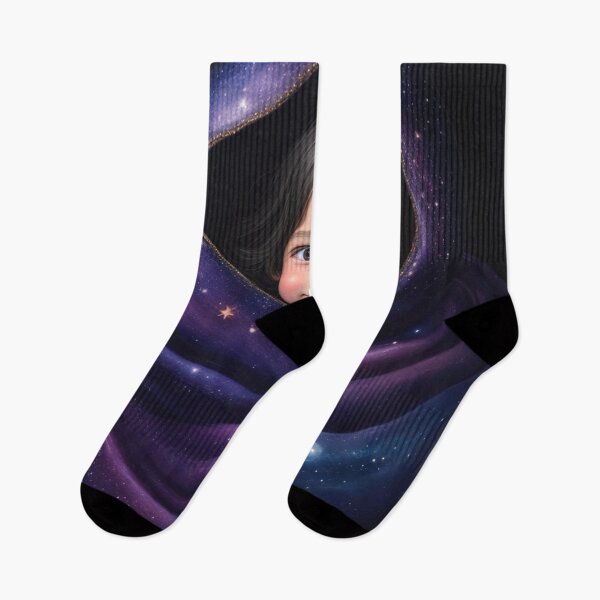 Item preview, Good Night 05 girl, space, cute, cartoon, galaxy, sleep, kids designed and sold by Cyber Kids.