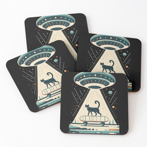 Item preview, UFO steals a black cat designed and sold by ratchawoot.