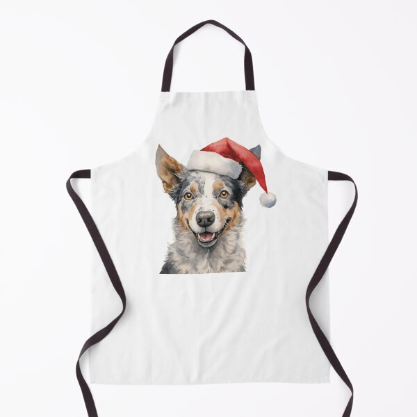 Item preview, Cattle dog with Santa hat, Blue Heeler designed and sold by CreativeDecorCo.