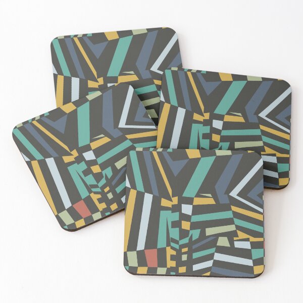 Item preview, razzle dazzle camouflage mid-century modern colors designed and sold by LP-agent.
