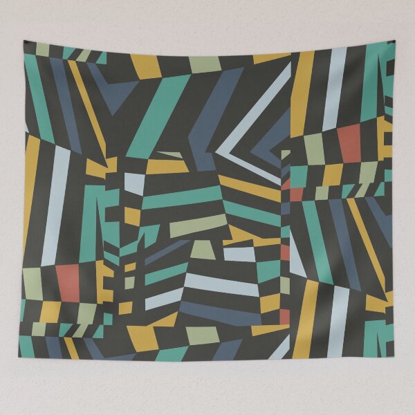Item preview, razzle dazzle camouflage mid-century modern colors designed and sold by LP-agent.