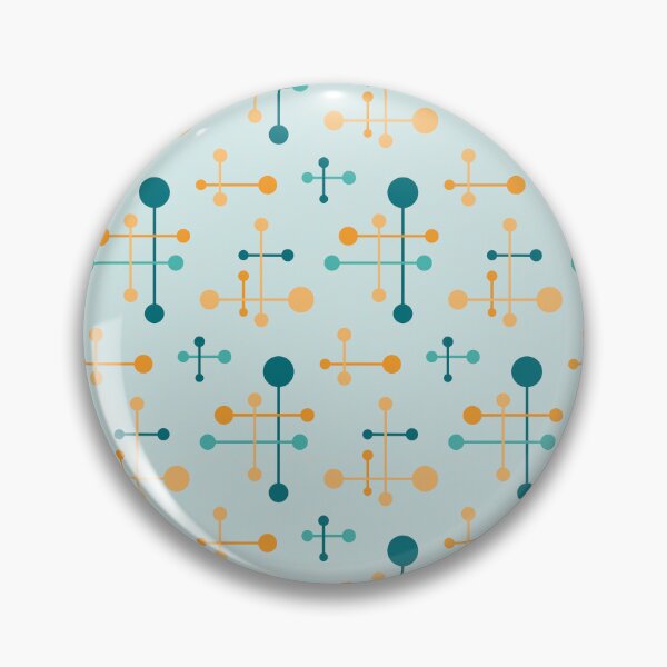 Item preview, Mid Century Atomic Age Pattern 36 Aqua, Teal, Orange designed and sold by trdstudio.