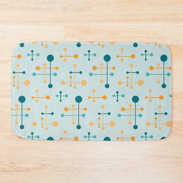 Item preview, Mid Century Atomic Age Pattern 36 Aqua, Teal, Orange designed and sold by trdstudio.