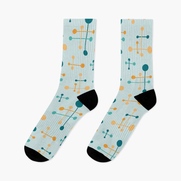 Item preview, Mid Century Atomic Age Pattern 36 Aqua, Teal, Orange designed and sold by trdstudio.