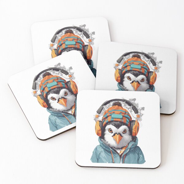 Item preview,  penguin wearing earmuffs designed and sold by Karaz's Animal Kingdom.