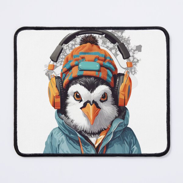 Item preview,  penguin wearing earmuffs designed and sold by Karaz's Animal Kingdom.