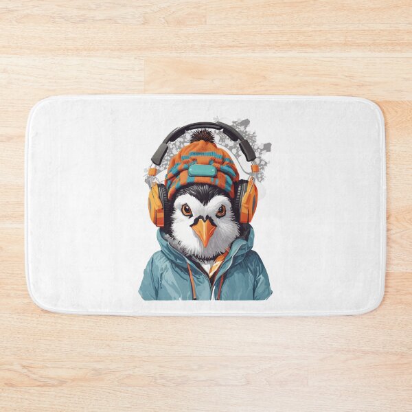 Item preview,  penguin wearing earmuffs designed and sold by Karaz's Animal Kingdom.