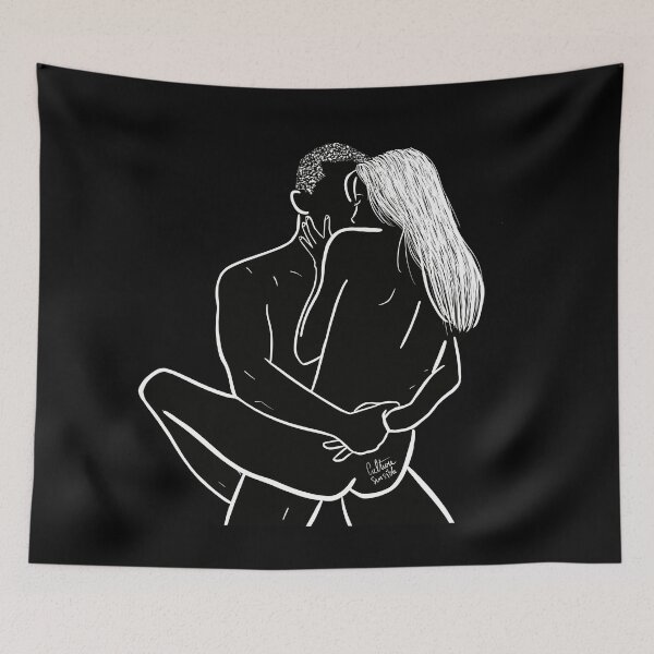 Item preview, naked couple hug designed and sold by Culturesensible.