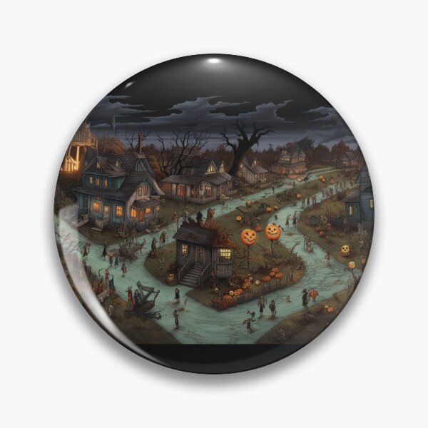 Item preview, Halloween Town Trick-or-Treating landscape designed and sold by AceILA.