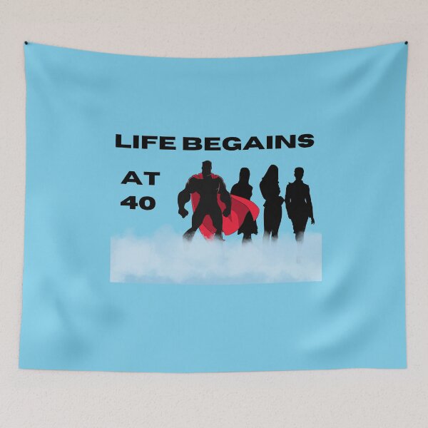 Item preview, Life begins at 40 designed and sold by CatLoverZZZZ.