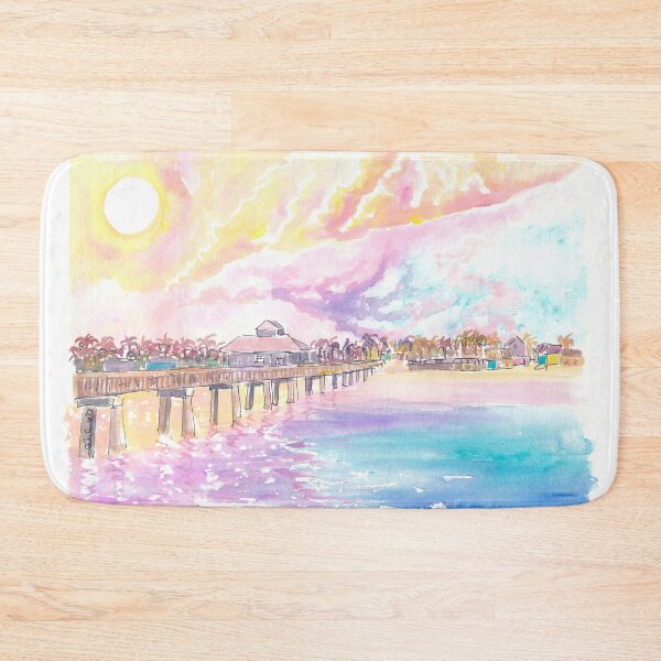 Item preview, Romance in Fort Myers Florida with Fishing Pier in Sunset designed and sold by artshop77.