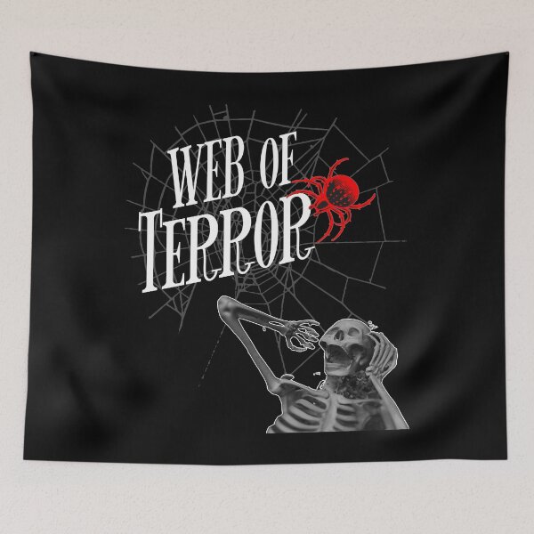 Item preview, Web of Terror with Red Spider and Screaming Skeleton designed and sold by 5PointsDigital.