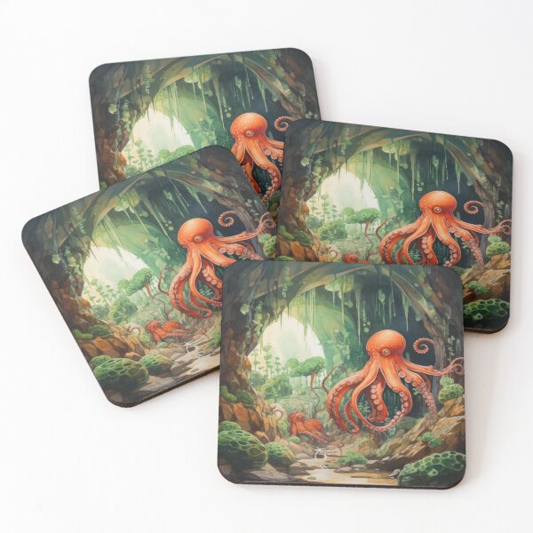 Item preview, Ocean Depths with Octopus, Kelp, Underwater Cave designed and sold by Zoomie-s.