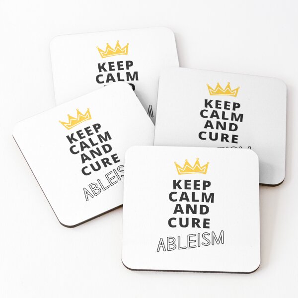 Item preview, keep Calm and Cure Ableism designed and sold by It's Wheelie Cool.