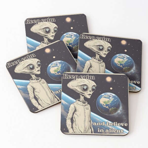 Item preview, Keep Calm And Believe In Aliens designed and sold by letsgetinspired.