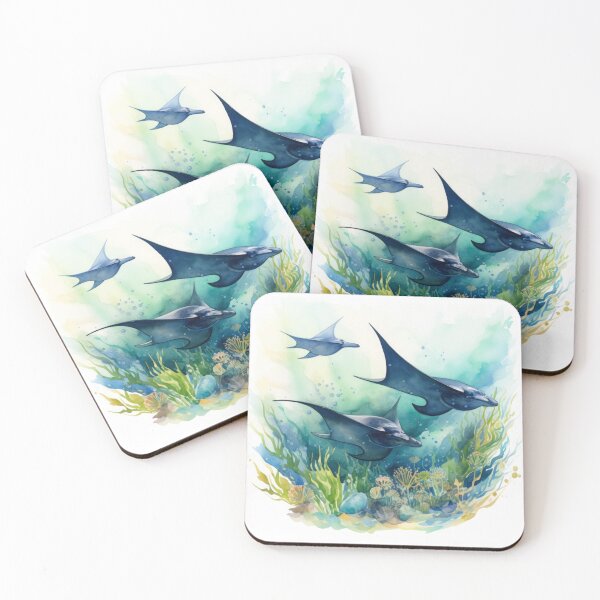 Item preview, Ocean Depths with Manta Rays, Seaweed, Ocean Currents designed and sold by Zoomie-s.