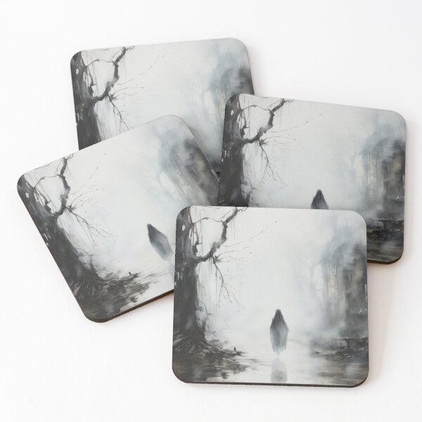 Item preview, Spectral Silhouette: Watercolor Whispers of a Village Ghost designed and sold by Newpixelland.