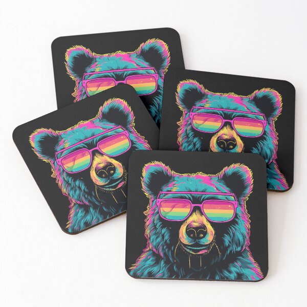 Item preview, Retro Bear in Vibrant Pixels designed and sold by pkk1designsart.