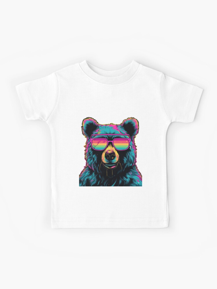 Retro Bear in Vibrant Pixels