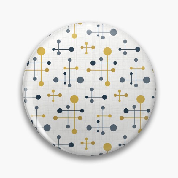 Item preview, Mid Century Atomic Age Pattern 36 Navy, Mustard designed and sold by trdstudio.