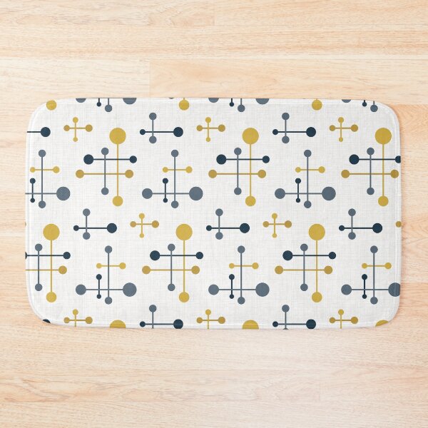 Item preview, Mid Century Atomic Age Pattern 36 Navy, Mustard designed and sold by trdstudio.