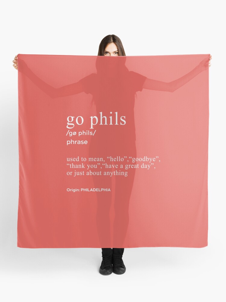 Go Phils Funny Philadelphia Phillies Cute Definition Philly Fan Christmas  Scarf for Sale by mei-illustrator