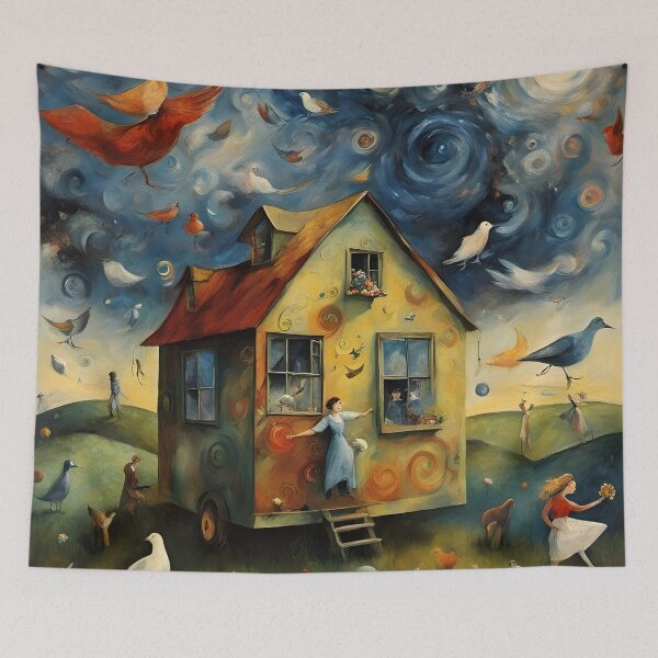Item preview, Floating Animals in a Colorful Prairie designed and sold by ckwags.