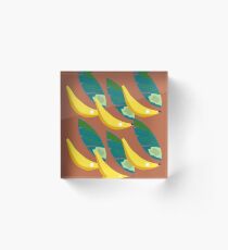Design exotic Bananas on eco brown Acrylic Block