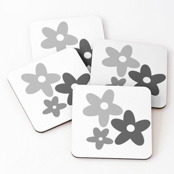 Item preview, grayscale flowers designed and sold by mtayzart.