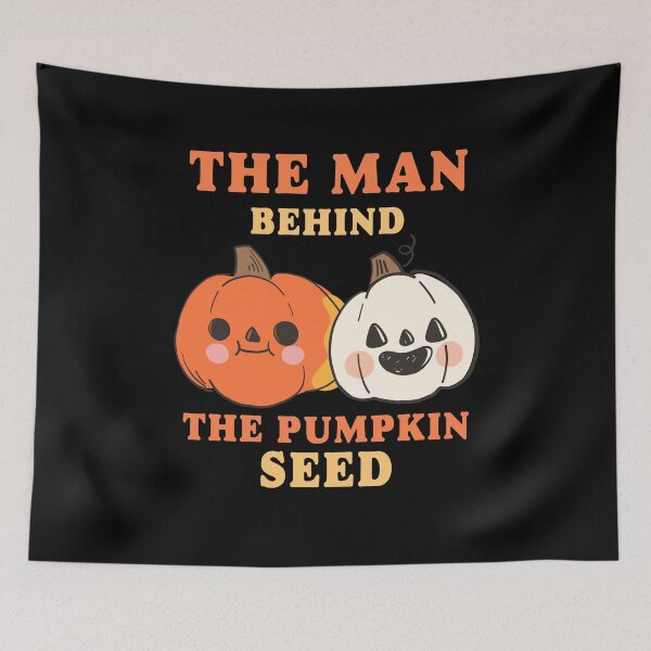 Item preview, The Man Behind The Pumpkin Seed Halloween Pregnancy Men Dad Gift designed and sold by TMelonShop.