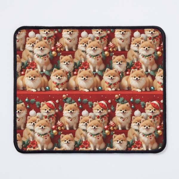 Item preview, Xmas Pomeranians (Pom / Pom-Chi) - Dogs at Christmas Themed Pattern  designed and sold by Seneku-Design.