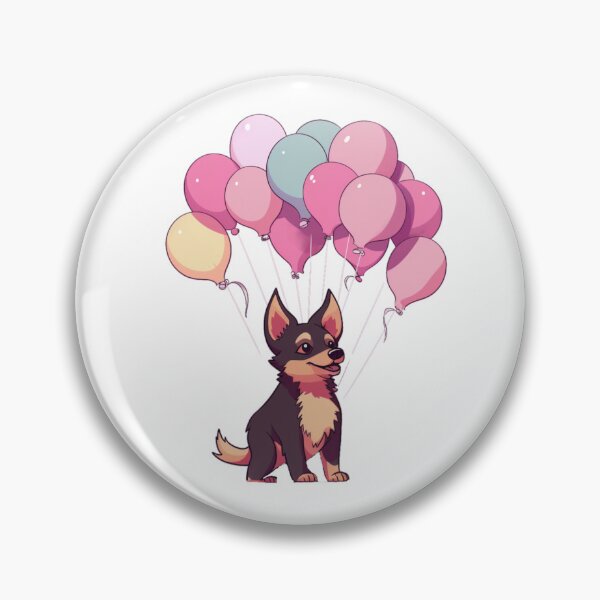 Artikelvorschau, Hund hält Luftballons entworfen und verkauft von PawelNature.