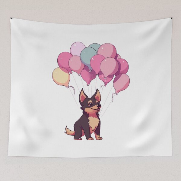 Item preview, Dog holding ballons designed and sold by PawelNature.