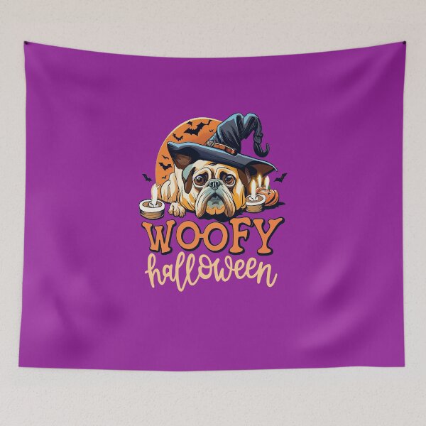 Item preview, Woofy Halloween, Pug Halloween Design – Witch, Perfect Gift for Pug Dog Lovers! Pug dog Halloween costumes. Fall, Fall colors, Autumn. designed and sold by bubblylive.