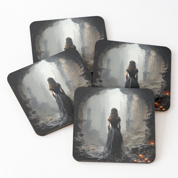Item preview, Impressionist Enigma: Femme Fatale in Castle Attire designed and sold by oanaunciuleanu.