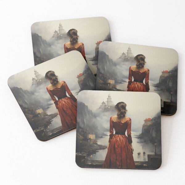 Item preview, Impressionist Enigma: Femme Fatale in Castle Attire designed and sold by oanaunciuleanu.