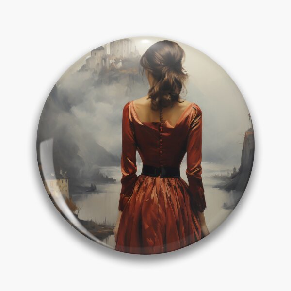 Item preview, Impressionist Enigma: Femme Fatale in Castle Attire designed and sold by oanaunciuleanu.