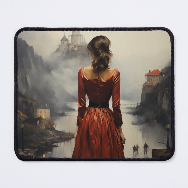 Item preview, Impressionist Enigma: Femme Fatale in Castle Attire designed and sold by oanaunciuleanu.