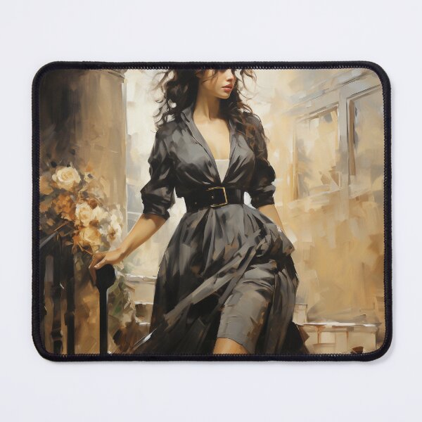 Item preview, Impressionist Enigma: Femme Fatale in Castle Attire designed and sold by oanaunciuleanu.