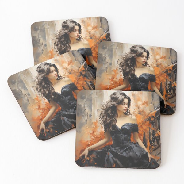 Item preview, Impressionist Enigma: Femme Fatale in Castle Attire designed and sold by oanaunciuleanu.