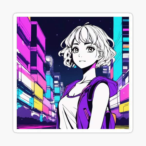Vista previa del artículo con la obra «Chica moderna Murasaki», diseñado y vendido por chrismaecanes.
