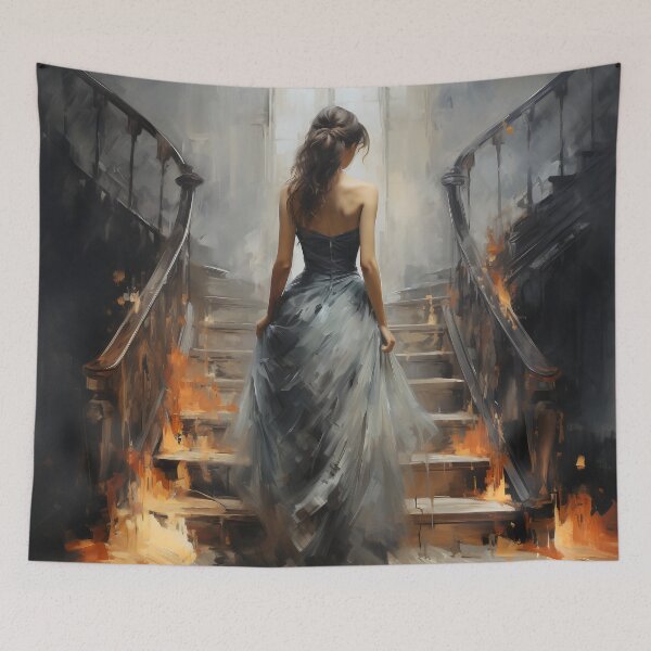 Item preview, Impressionist Enigma: Femme Fatale in Castle Attire designed and sold by oanaunciuleanu.