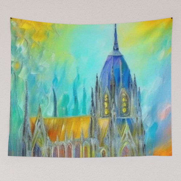 Item preview, Church in morning mist designed and sold by George Hutton Hunter.
