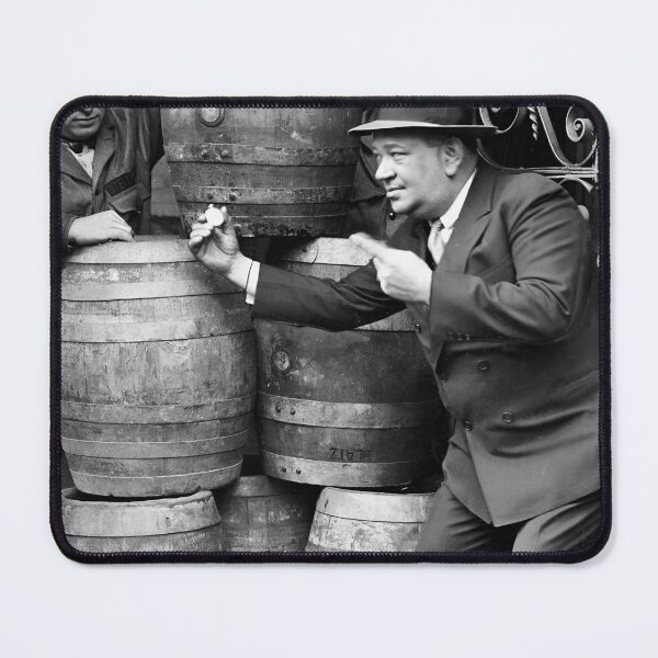 Item preview, Beer Kegs, Prohibition, Black and White Vintage Art designed and sold by modernretro.