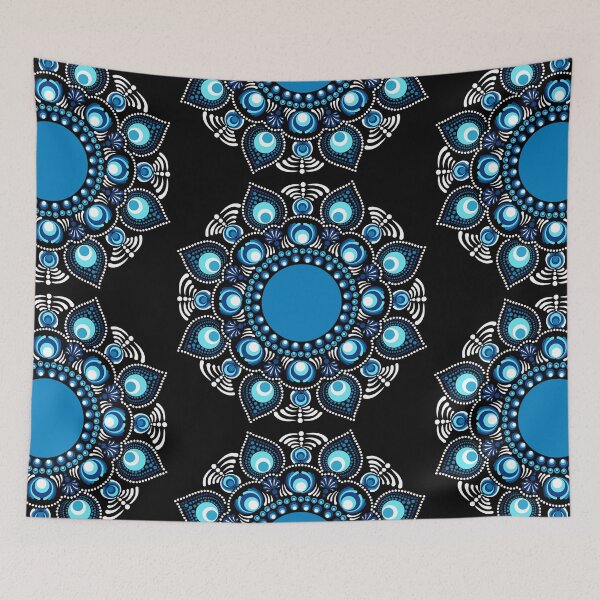 Item preview, Fireworks over the Blue Danube Dot Mandala designed and sold by Triplicate Limited.