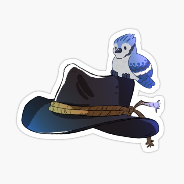 Arthur Morgan hat blue jay | Sticker