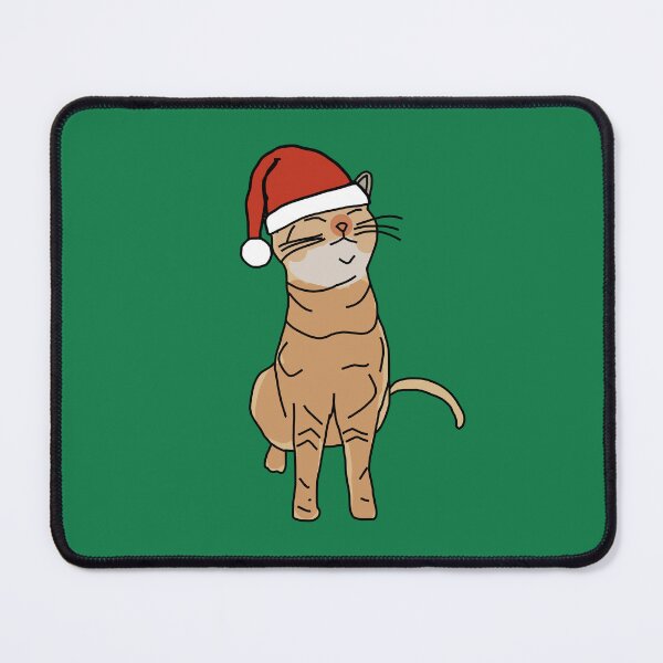 Item preview, Christmas Kitty Cat in Santa Hat designed and sold by ellenhenry.